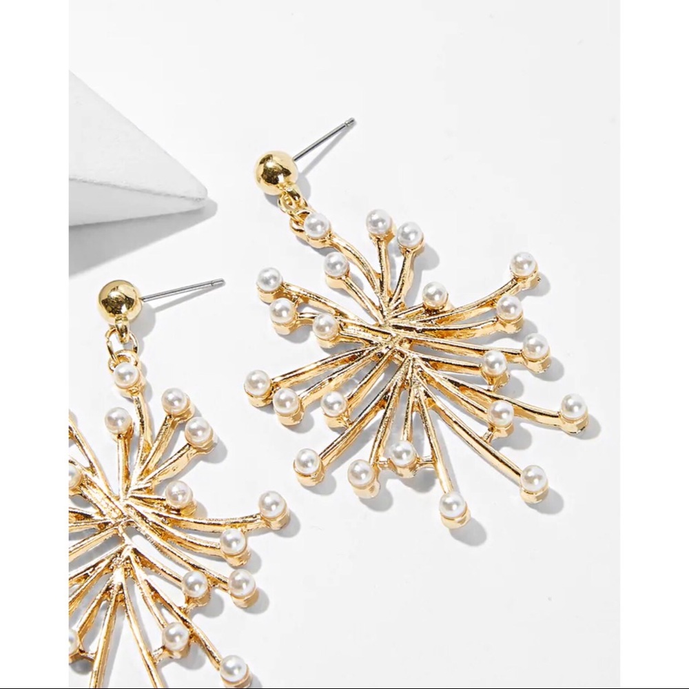 Glamorous Art Deco Branch Drop Earrings - Picture 2 of 2